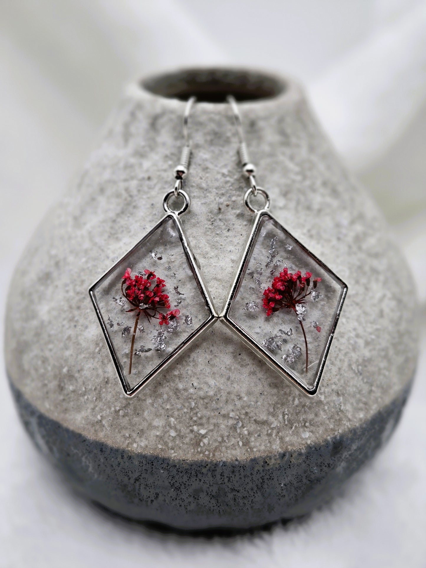 Crimson Blossom Dangles