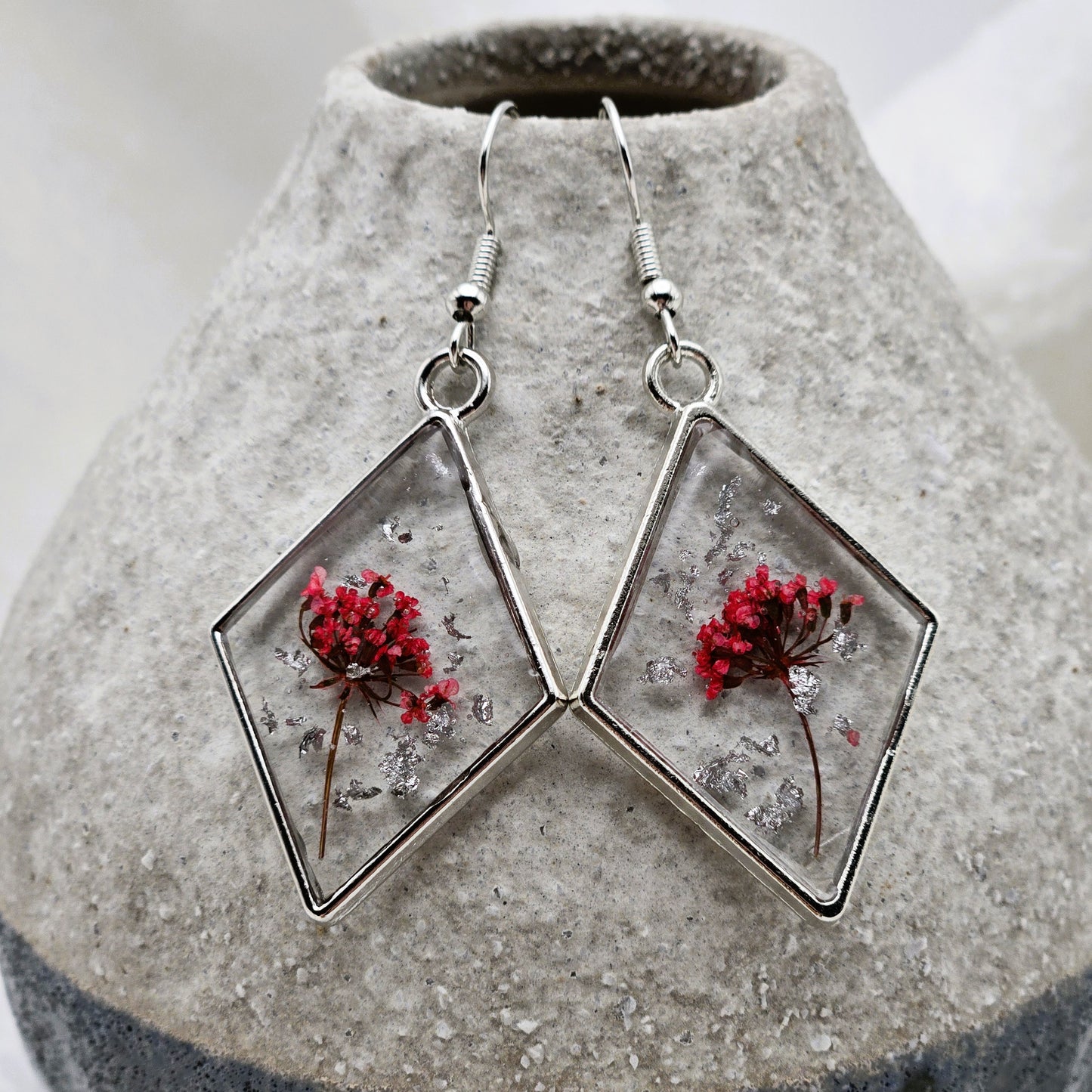 Crimson Blossom Dangles