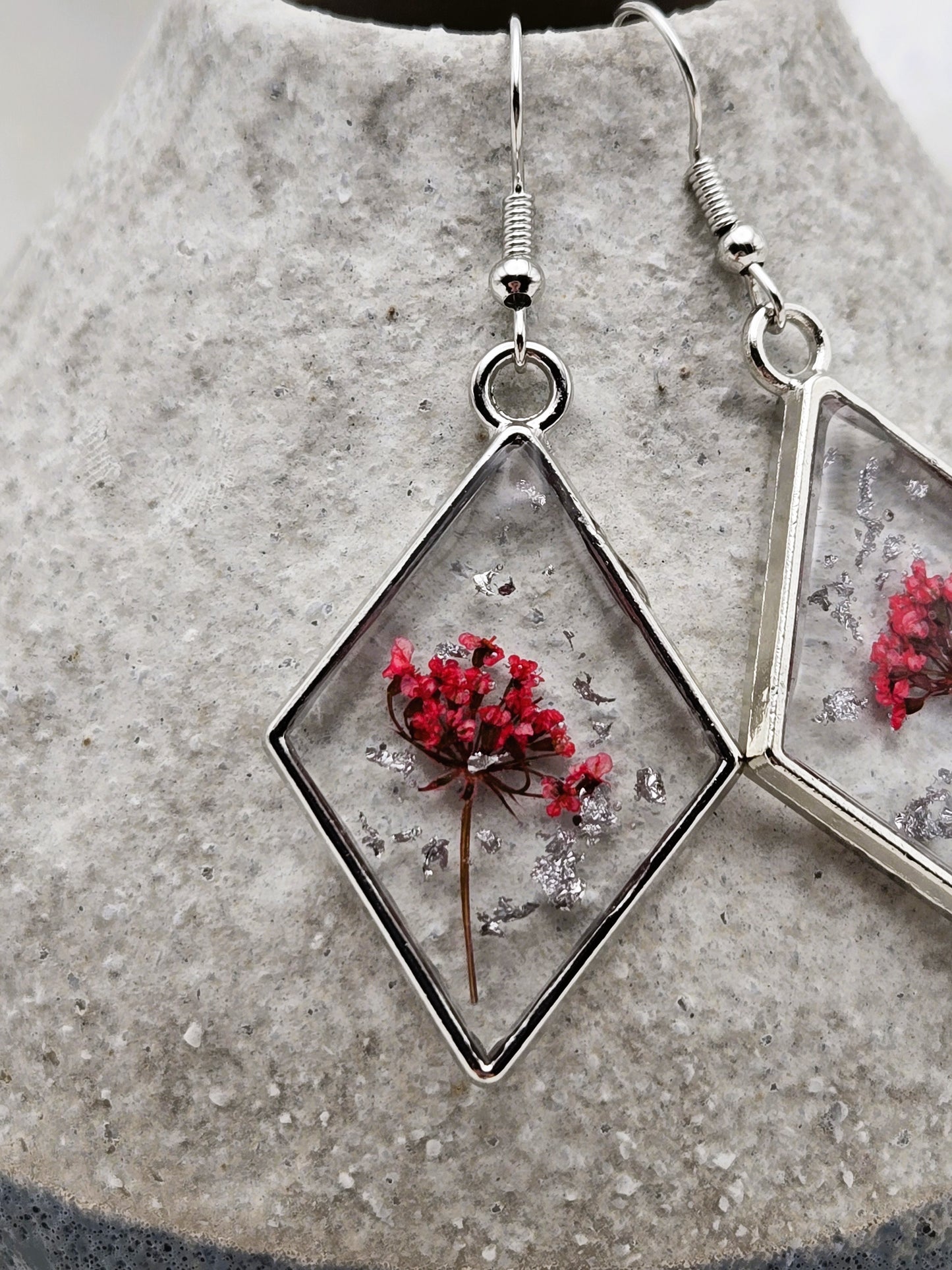 Crimson Blossom Dangles