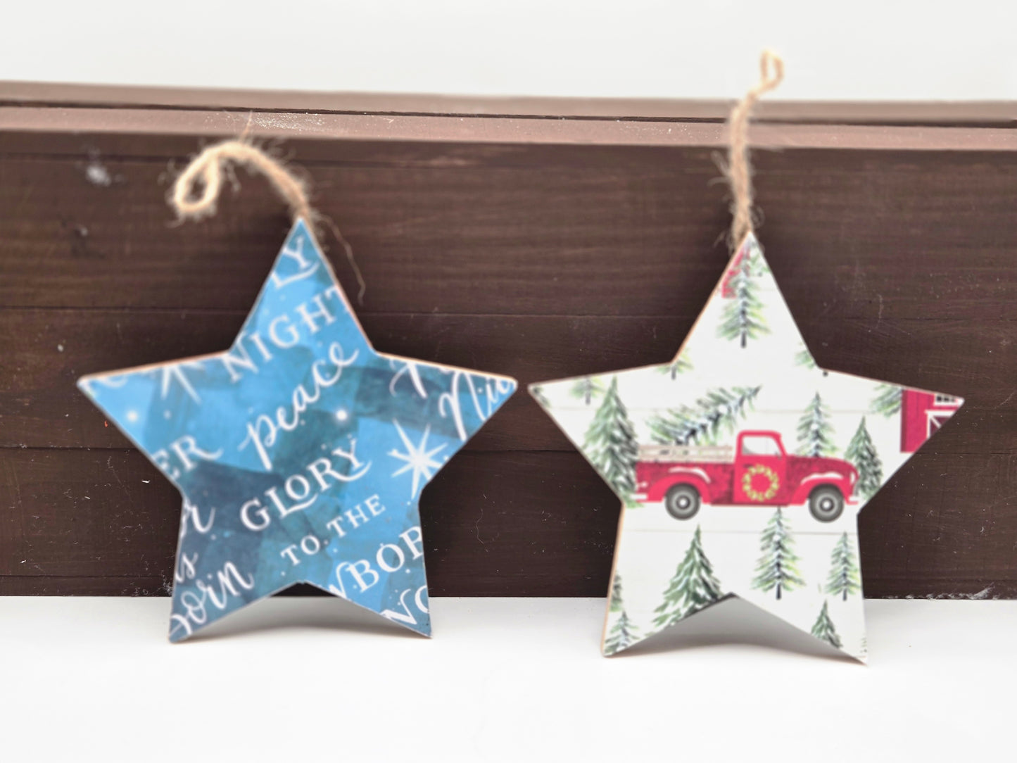 Wood Christmas Star Ornament