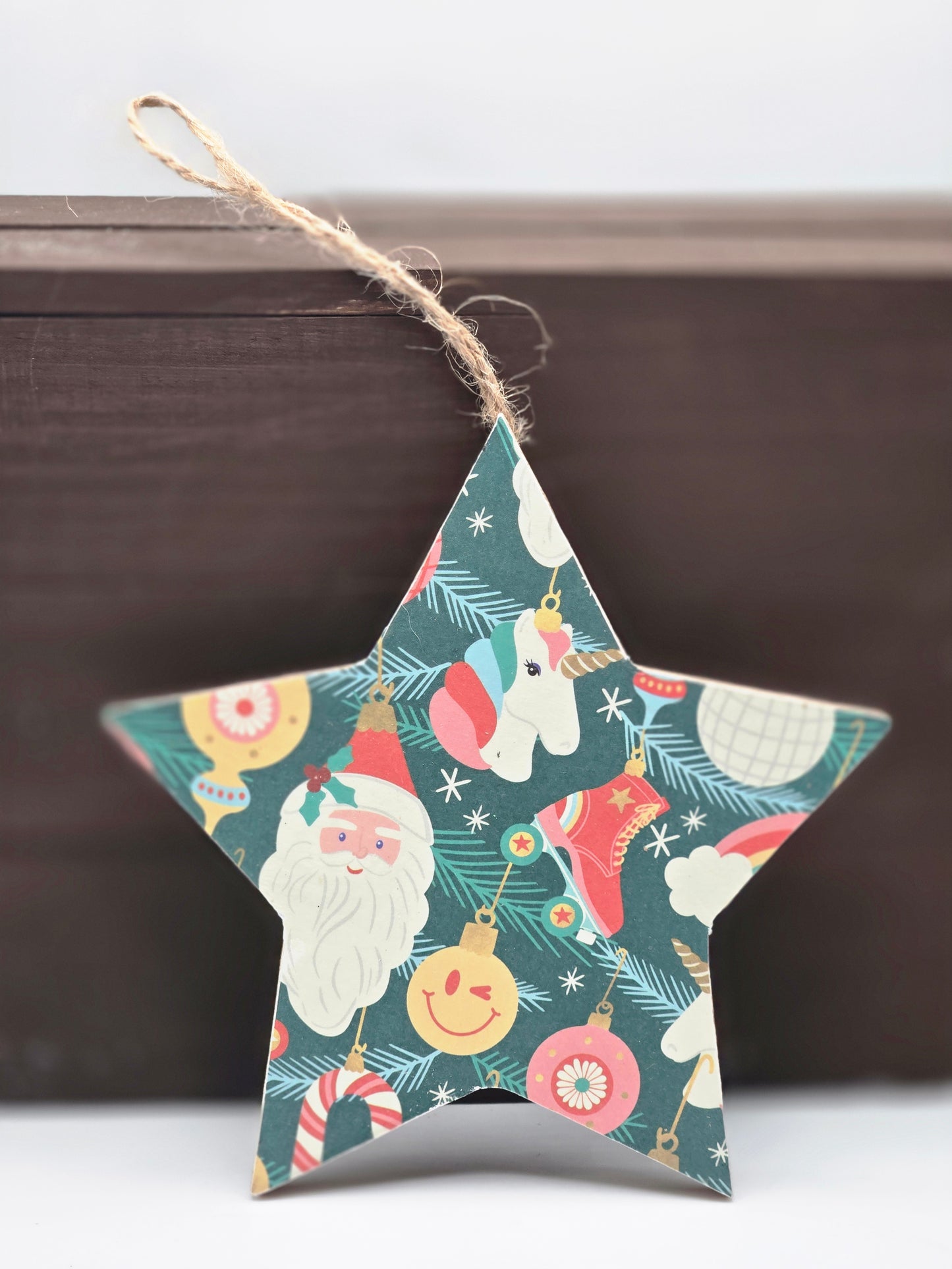 Wood Christmas Star Ornament