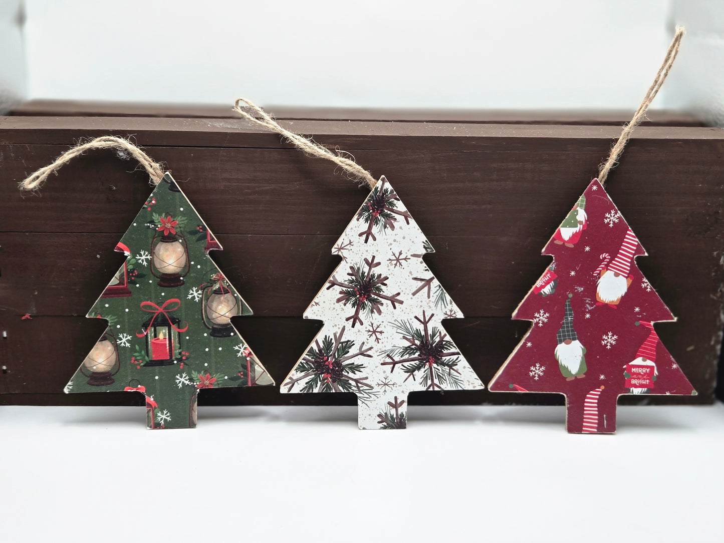 Wood Christmas Tree Ornaments
