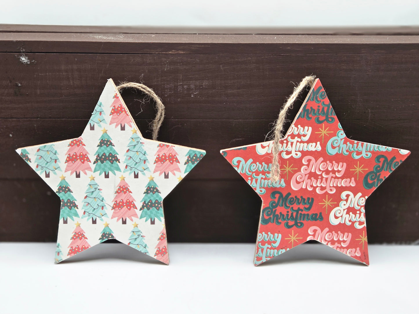 Wood Christmas Star Ornament