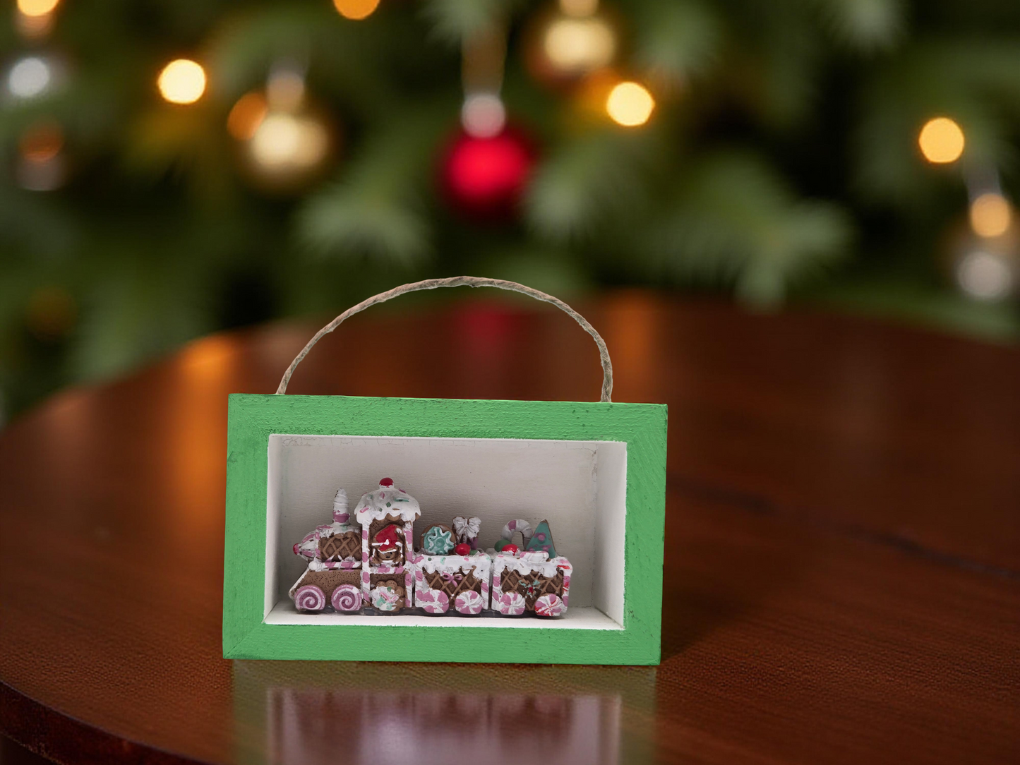 Mini Wood Shadow Box Ornaments