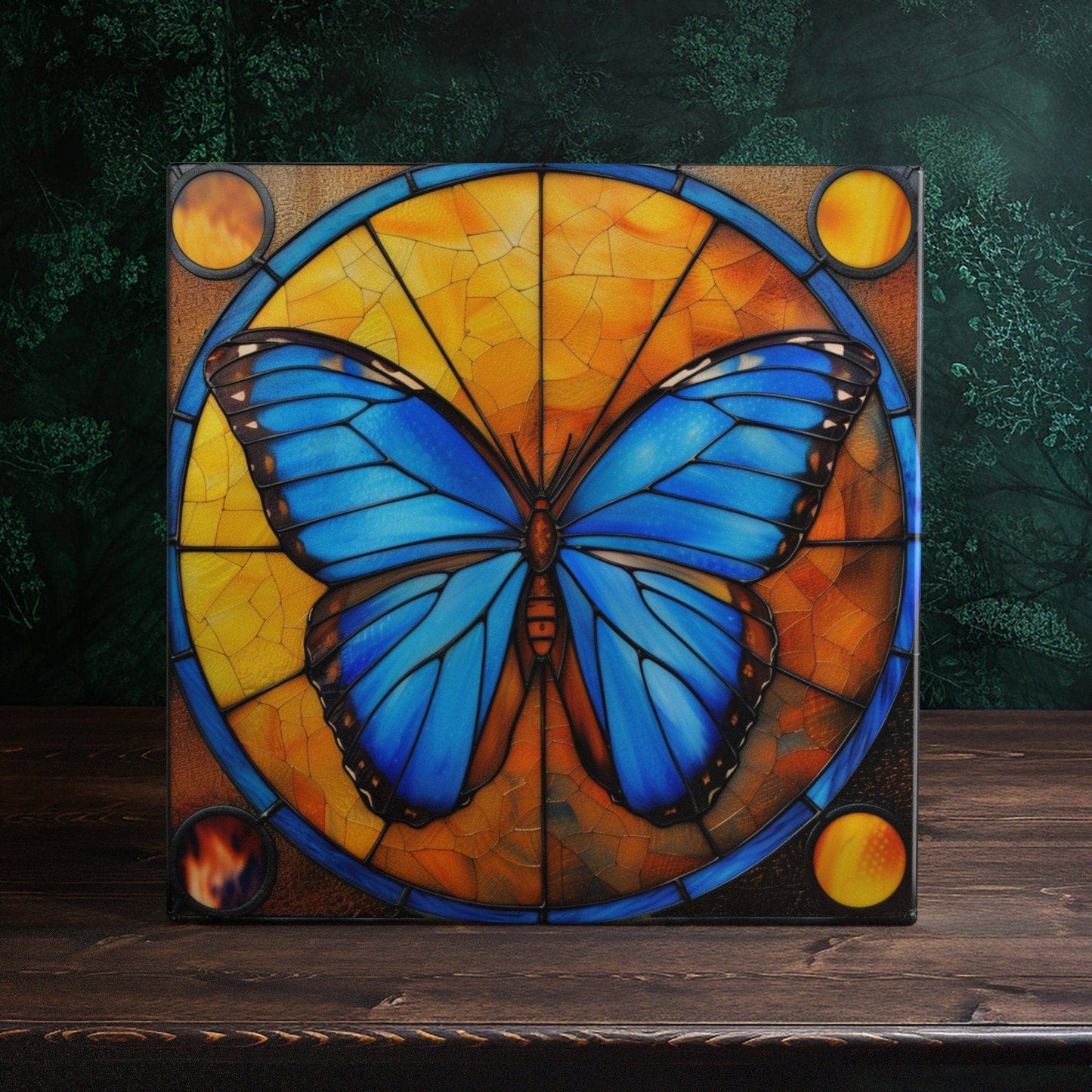 Butterfly Brilliance Artisan Ceramic Tile - Luminous Home Decor | Peeping Tom's Cottage