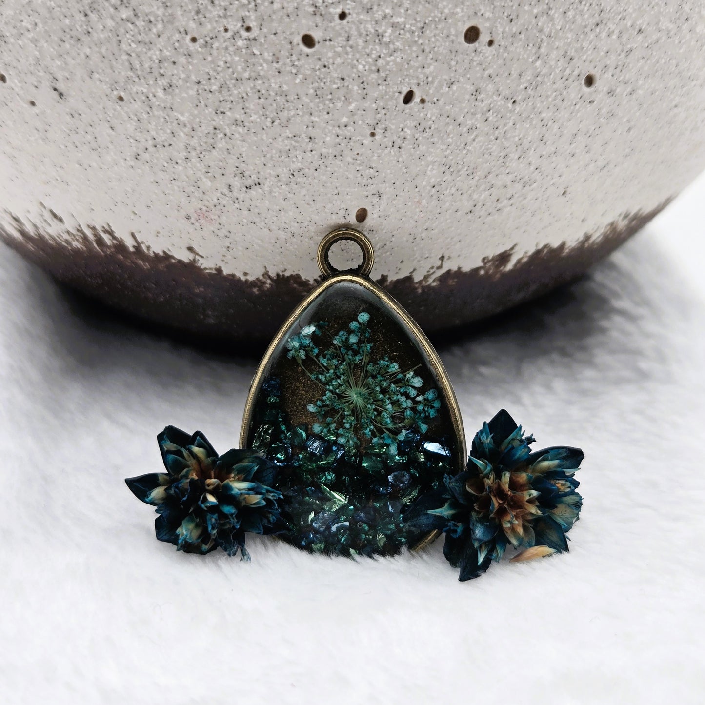 Aqua Petal Pendant