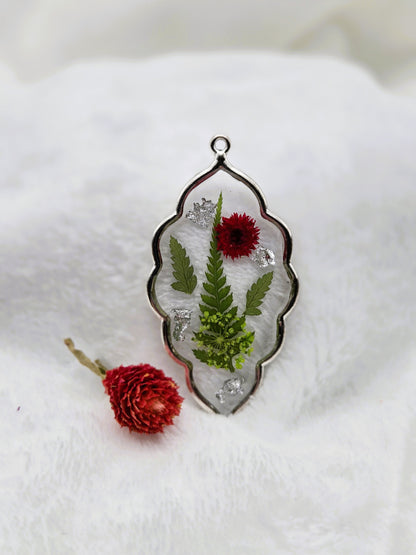 Silver Blossom Fern Pendant