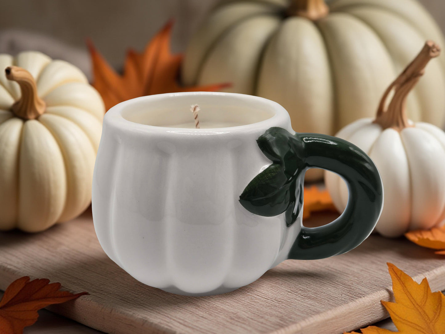 Ambered White Pumpkin Candle 4 oz