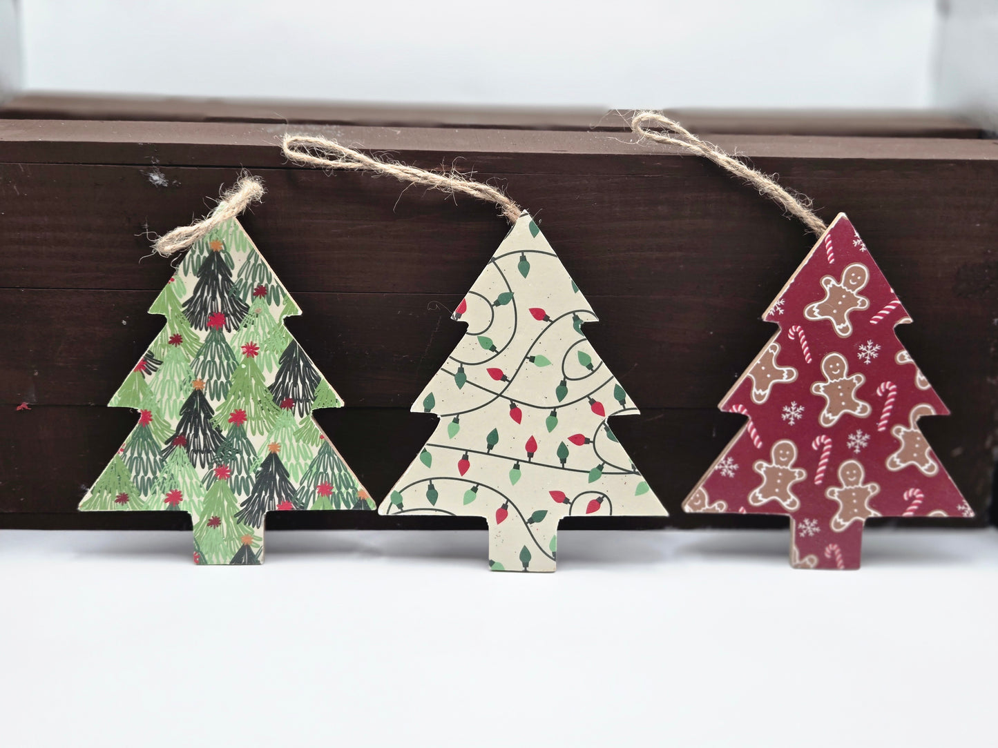 Wood Christmas Tree Ornaments