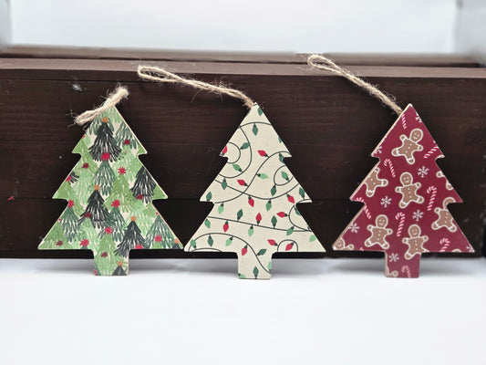 Wood Christmas Tree Ornaments