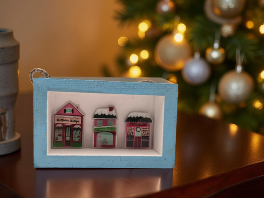 Mini Wood Shadow Box Ornaments