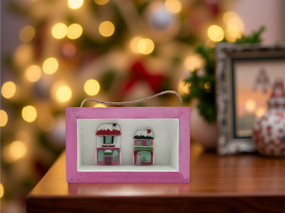Mini Wood Shadow Box Ornaments