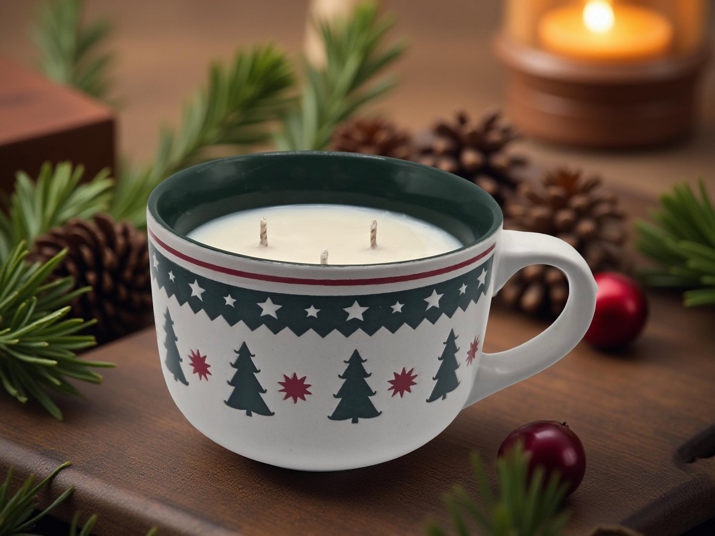 Country Pineberry Christmas Tree Candle 12 oz