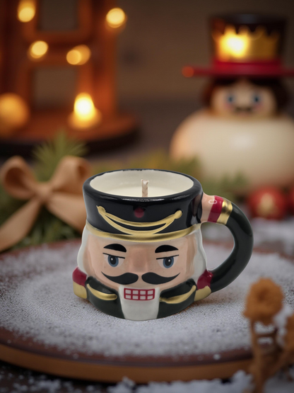Nighttime Nutcracker Christmas Candle 14 oz